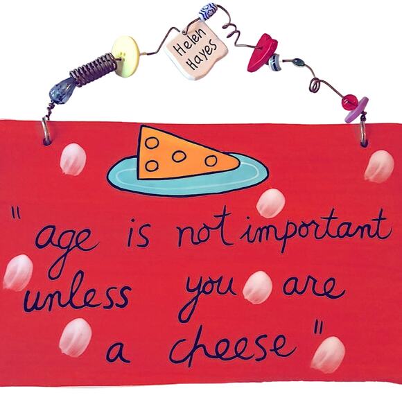 Handcrafted Quirky Funny Cheese Wall Art Decor - Picture 1 of 14